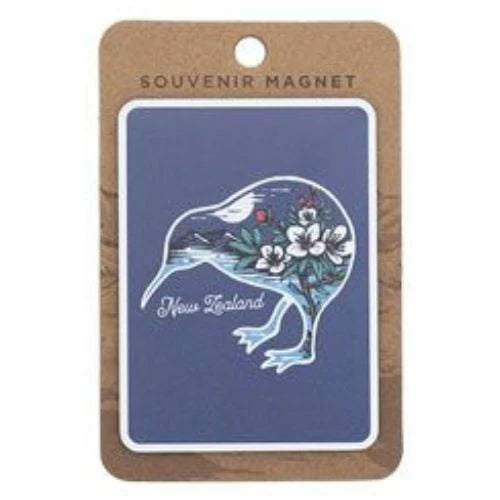 NZ Magnet - Retro Floral Kiwi
