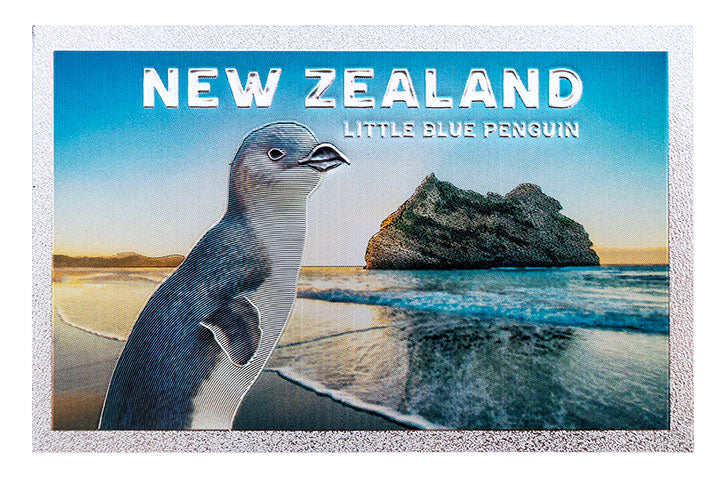 NZ Magnet - Foil Magnet Little Blue Penguin