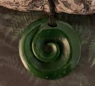 NZ Greenstone Closed Koru Pendant 28mm