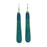 NZ Greenstone Earrings with binding 90mm