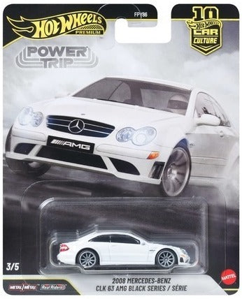 Hot Wheels Premium Car Culture Power Trip 3/5 - 2008 Mercedes-Benz CLK 63 AMG Black Series