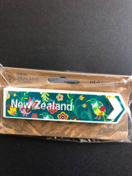 NZ Magnet Sign - New Zealand Floral