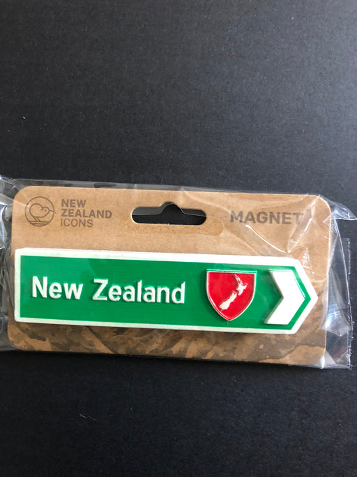 NZ Magnet Sign - New Zealand with Map