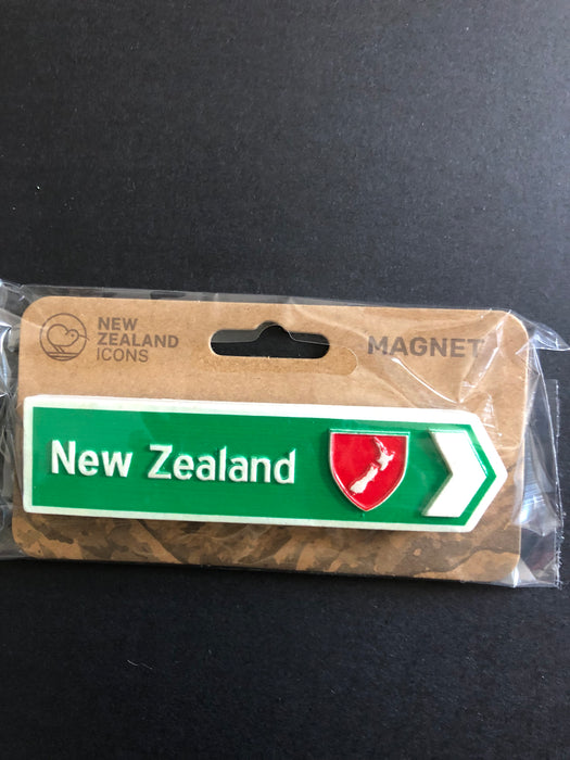 NZ Magnet Sign - New Zealand with Map