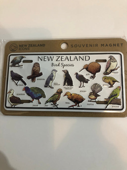 NZ Magnet - License Plate Bird Species of New Zealand