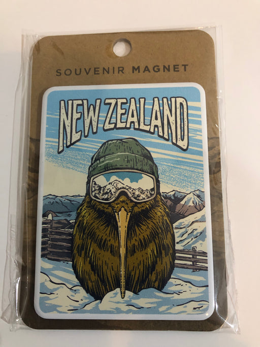 NZ Magnet - Retro Kiwi Beanie & Goggles