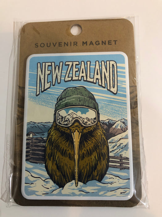 NZ Magnet - Retro Kiwi Beanie & Goggles
