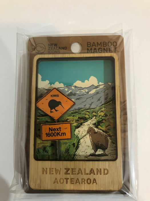 NZ Bamboo 3-Layer Magnet - Kiwi Next 1600km