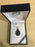 Marine Opal: Black Crystal Teardrop Pendant