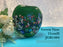 JGB - Glass Vase - Green Decorated