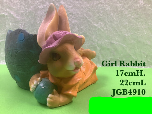 JGB - Polyresin Girl Rabbit