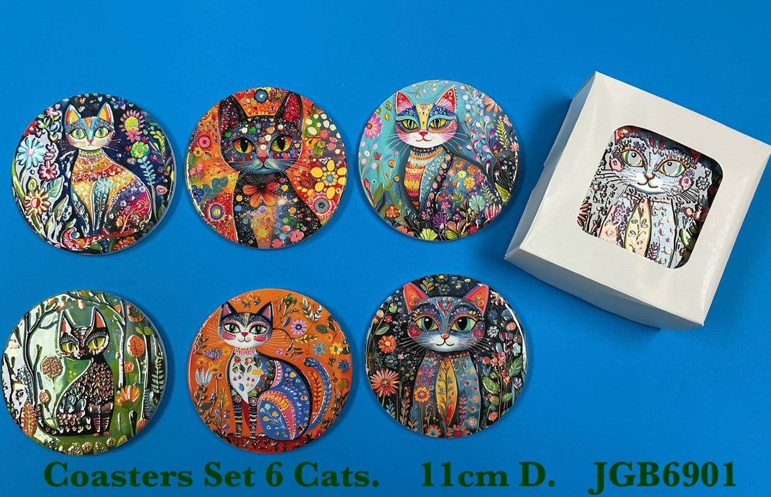 JGB - Coaster Set - 6 Cats