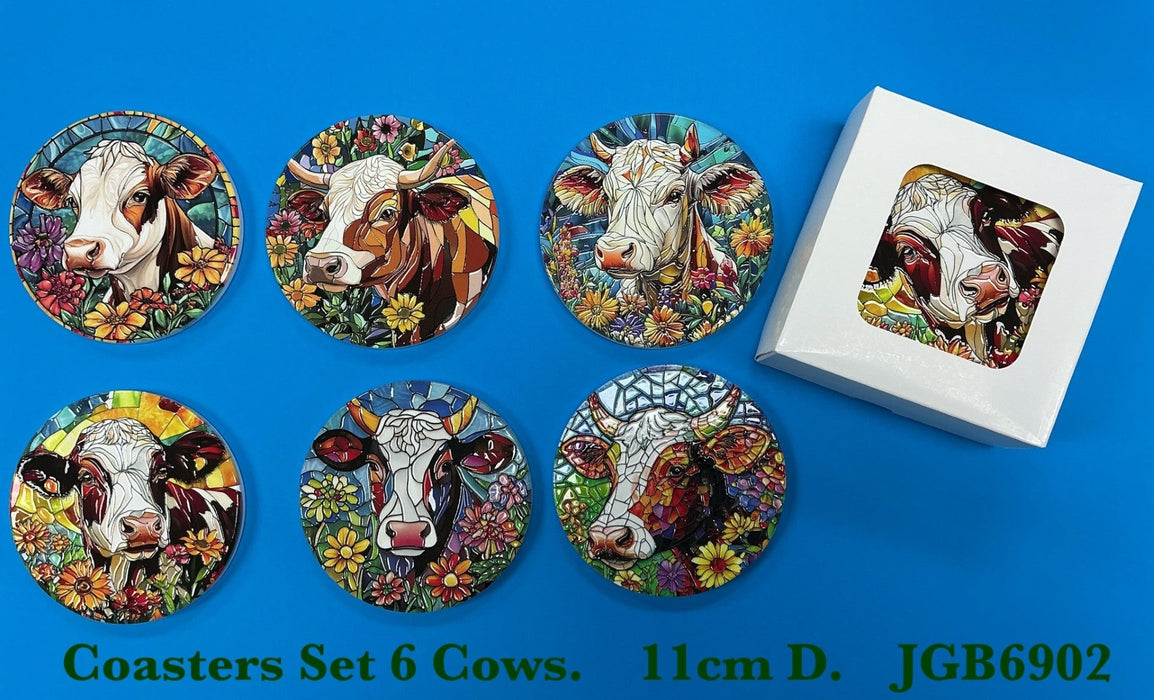 JGB - Coaster Set - 6 Cows