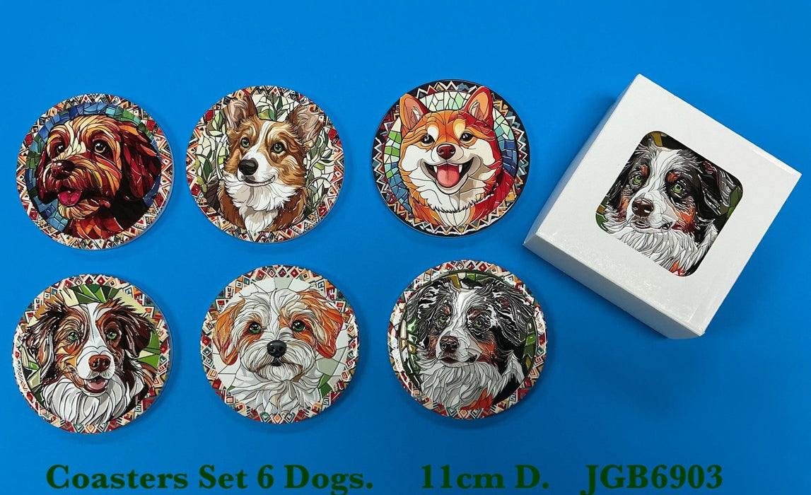 JGB - Coaster Set - 6 Dogs