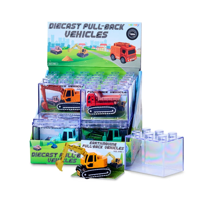 Verney Pull-Back Vehicles Earthmoving Series (assorted)