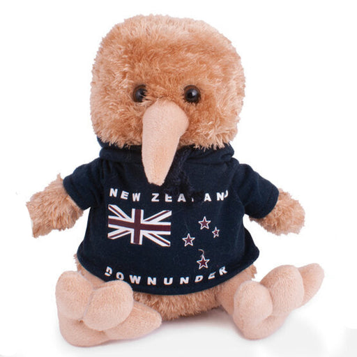 Kiwi & Friends - Sitting Kiwi Navy Blue Hoodie 18cm