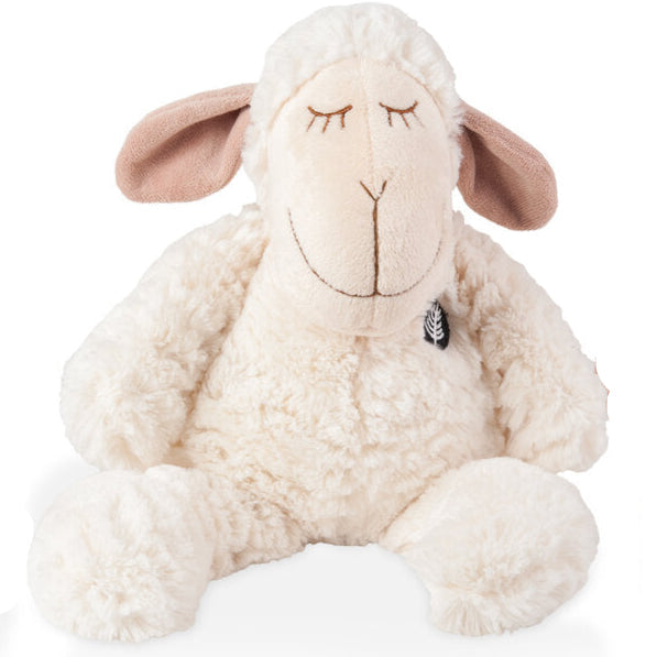 Kiwi & Friends - Sleeping Sheep Sitting with Navy Blue Hoodie 19cm