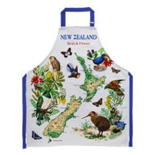 NZ Apron - Birds & Flowers