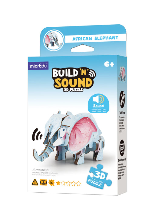 MierEdu: Build n Sound 3D Puzzle - African Elephant