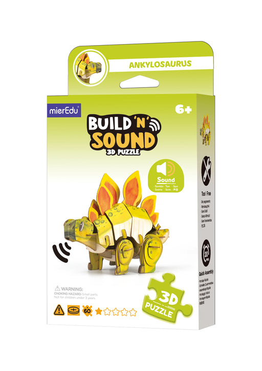 MierEdu: Build n Sound 3D Puzzle - Stegosaurus