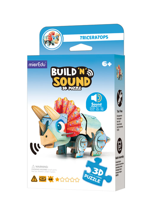 MierEdu: Build n Sound 3D Puzzle - Triceratops