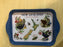 NZ Serving Tray - Metal Tray Birds & Flowers