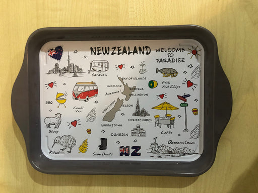 NZ Serving Tray - Metal Tray Welcome to Paradise