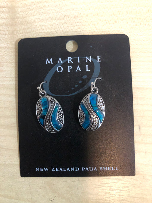 Marine Opal - Curved Dots Earring