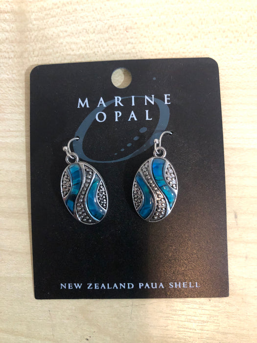 Marine Opal - Curved Dots Earring