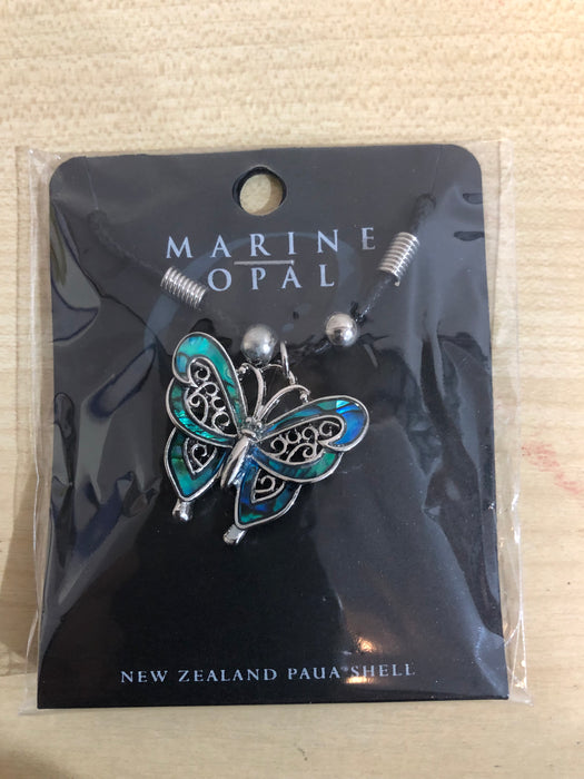 Marine Opal - Butterfly Necklace