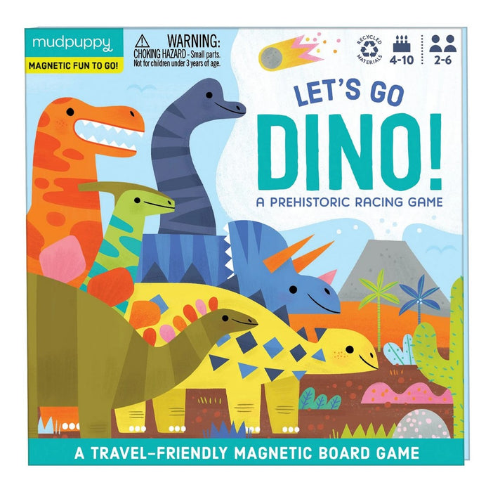 Mudpuppy - Magnetic Board Game - Lets Go Dino!