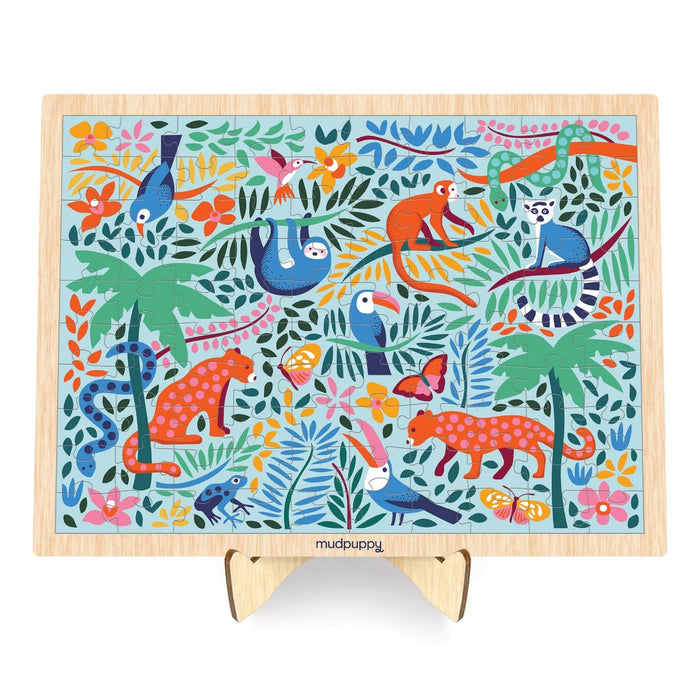 Mudpuppy - Wood Puzzle + Display Rainforest