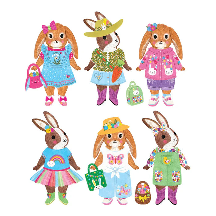 Mudpuppy - Magnetic Dress Up Garden Bunnies