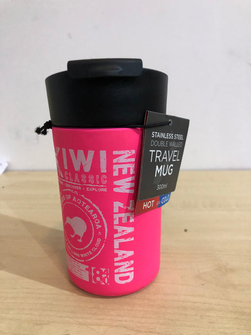 NZ S/S Travel Mug - Pink Kiwi Classic 300ml
