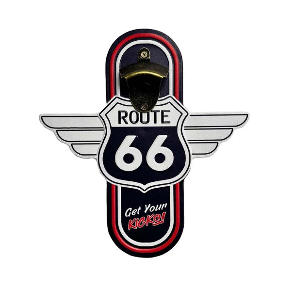 Man Cave - Route 66 Bottle Opener