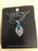 Marine Opal - Antique Fan with Crystal Pendant