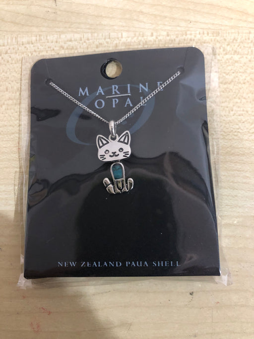 Marine Opal - Cat Necklace