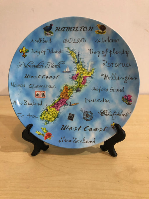 NZ Cities Plate 17.5 cm Blue