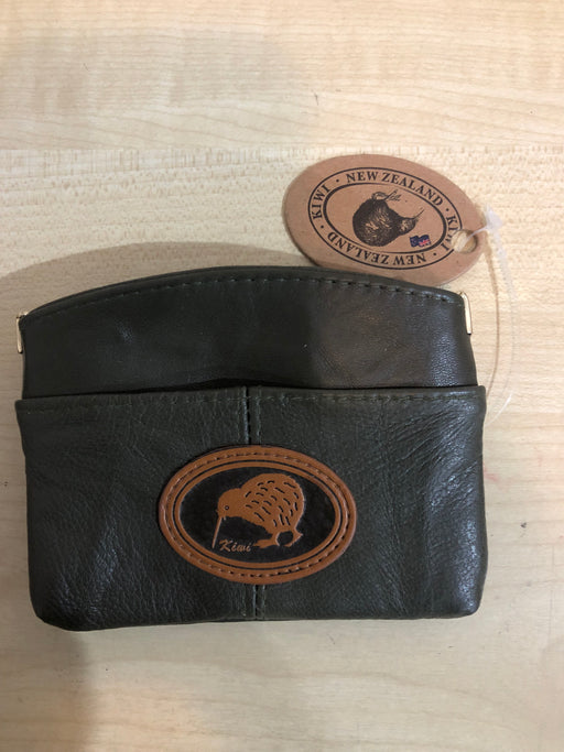 New Zealand Coin Purse Olive 2 zip