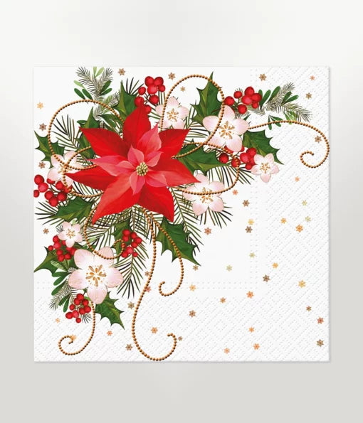 Napkins - Poinsetta 20pk