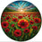 Wall Art - Stained Glass Hanger - Poppies