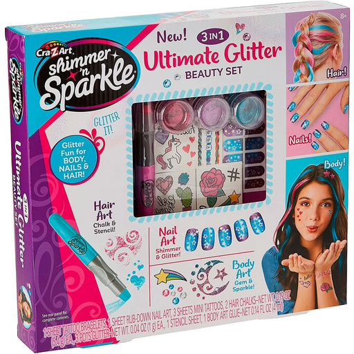 Cra-Z-art Shimmer 'n Sparkle - 3 in 1 Ultimate Glitter Beauty Set