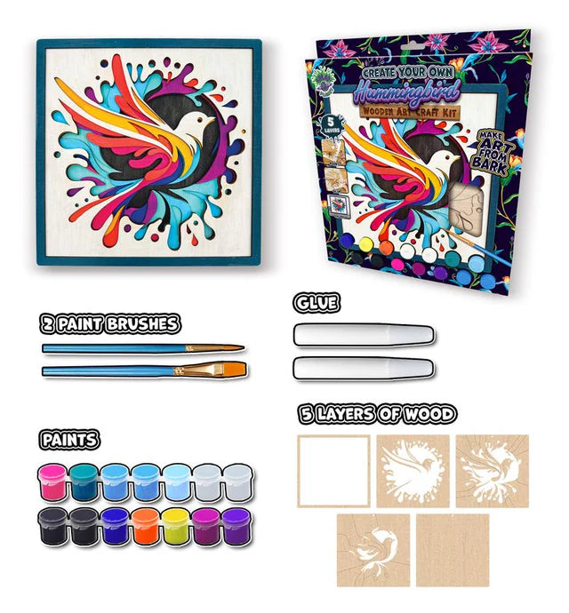 Wooden Art Craft Kit - Hummingbird