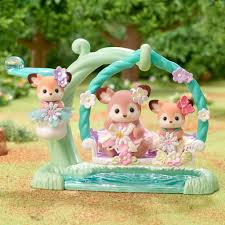 Sylvanian Families - Deer Babies Floral Swing Set