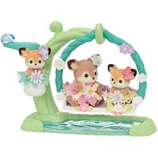 Sylvanian Families - Deer Babies Floral Swing Set