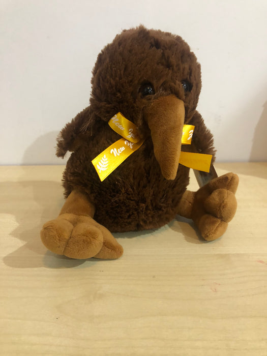 Kiwi & Friends - Sitting Kiwi Gold Ribbon 20cm