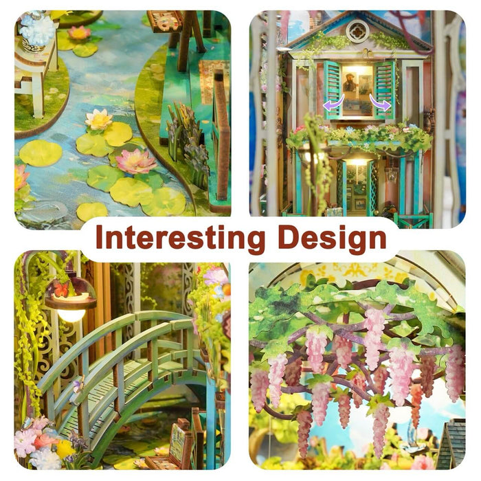 Tonecheer Book Nook Kit - Giverny Garden