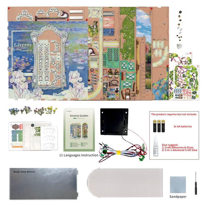 Tonecheer Book Nook Kit - Giverny Garden