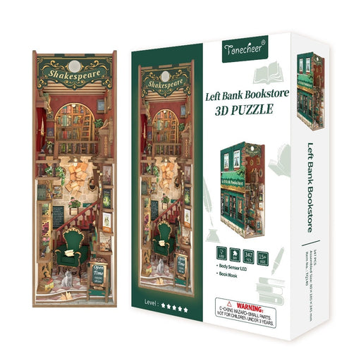Tonecheer Book Nook Kit - Left Bank Bookstore 3D Puzzle