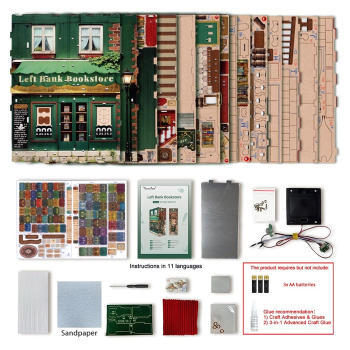 Tonecheer Book Nook Kit - Left Bank Bookstore 3D Puzzle